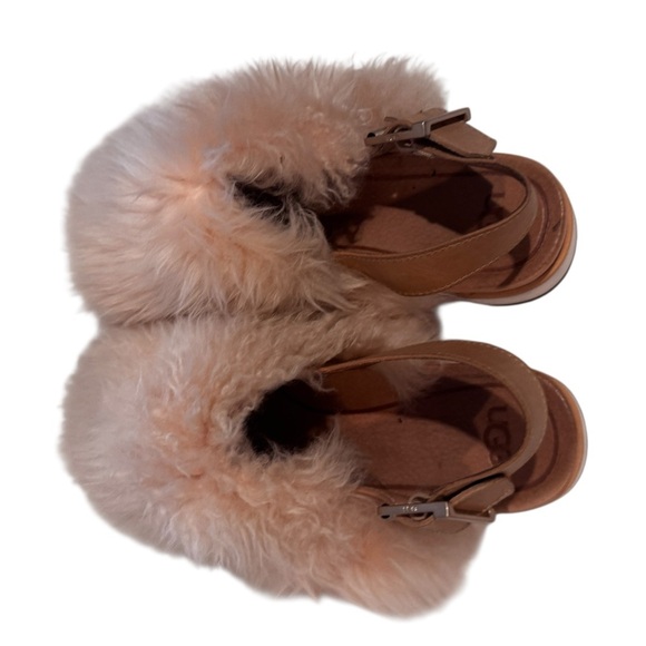 UGG Holly Woman’s Sandal Sheepskin Soft Ochre Size 8.5 W/ Box EUC - Picture 7 of 10